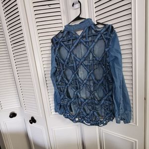 Denim button down shirt sz sx